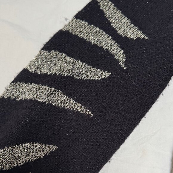 Lucky Brand Wool Metallic Leaf Vine Branch Print Sweater Pullover - Picture 6 of 9